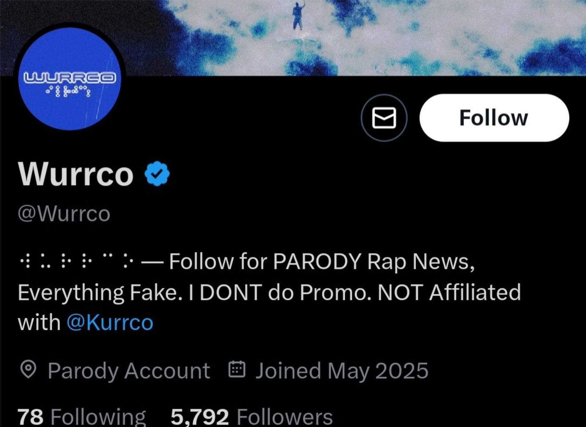 Screengrab of the account's X bio (Photo via X/@Wurrco)